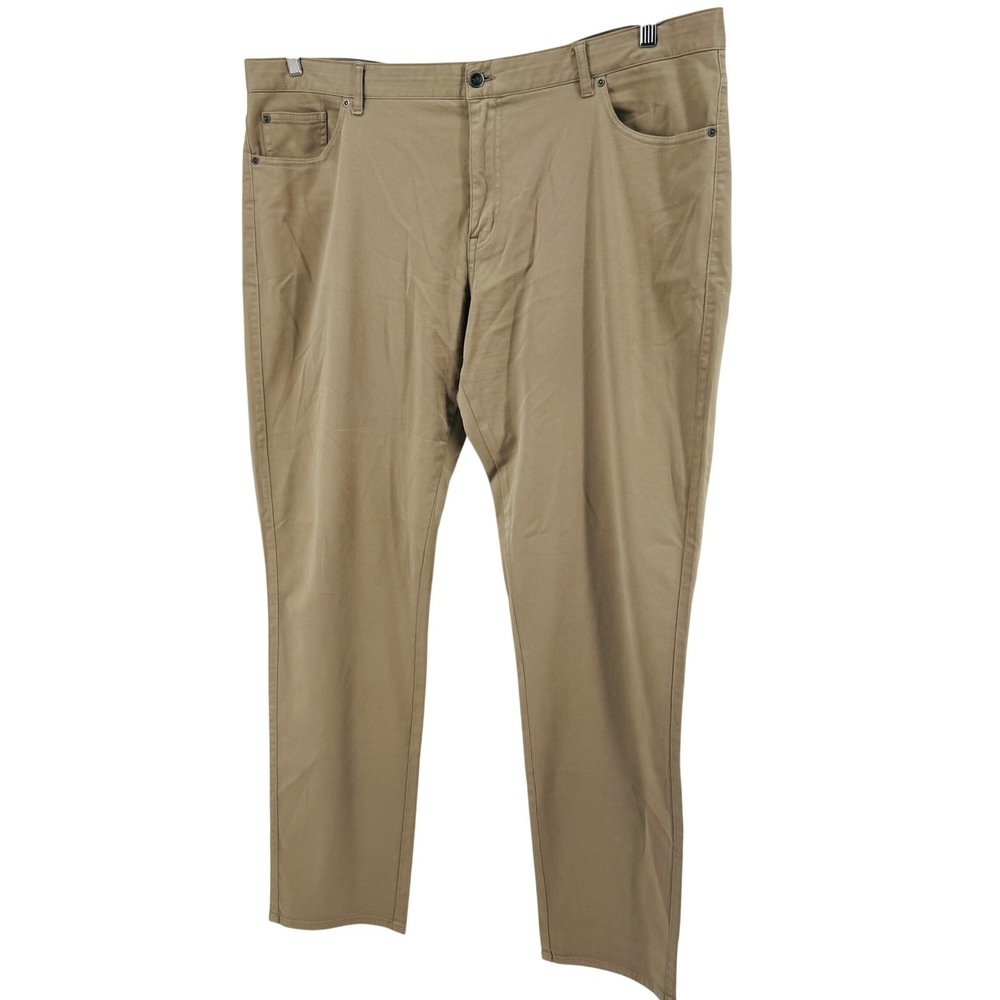 Peter Millar Pants Mens 44 Khaki Tan Cotton Modal Stretch 5-Pocket ME0B39 Casual